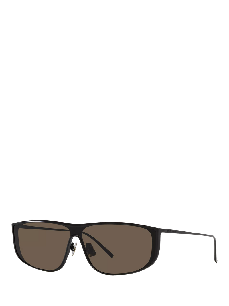 Yves Saint Laurent rectangular sunglasses black metal frame - British product
