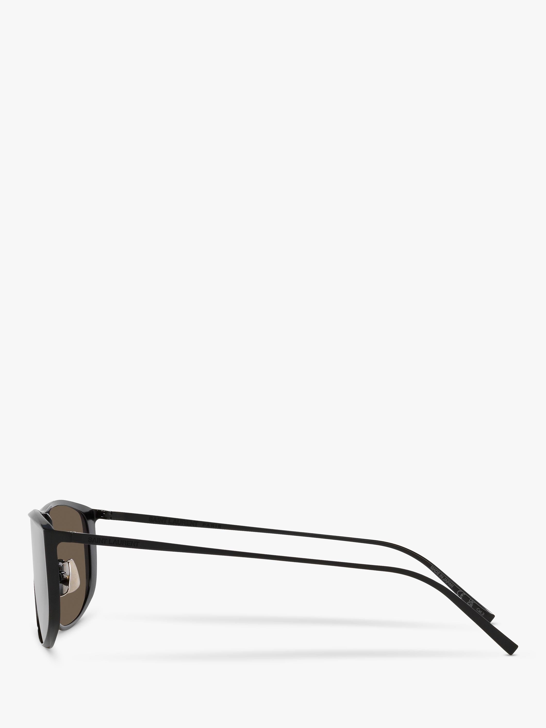 Yves Saint Laurent rectangular sunglasses black metal frame - British product