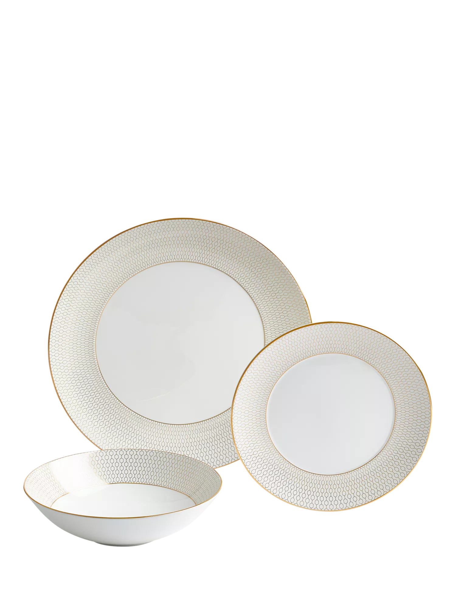Wedgwood Gio Gold dinnerware set 12 piece (British brand)