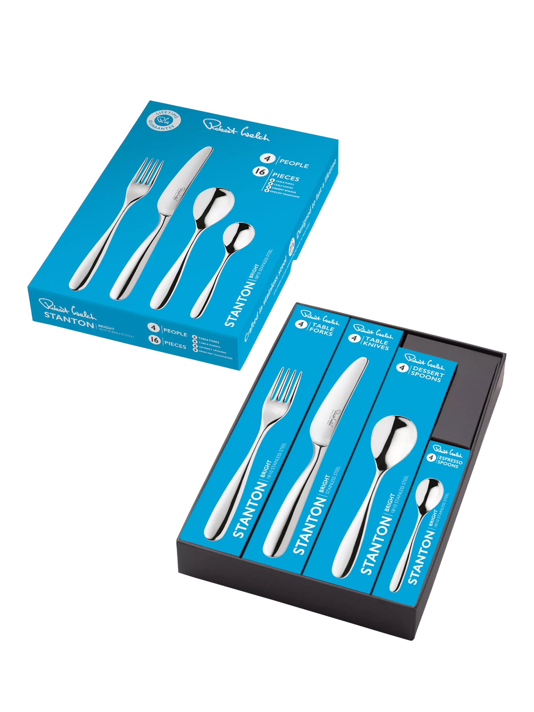 Robert Welch Stanton Bright cutlery set 16 piece, imported from the UK