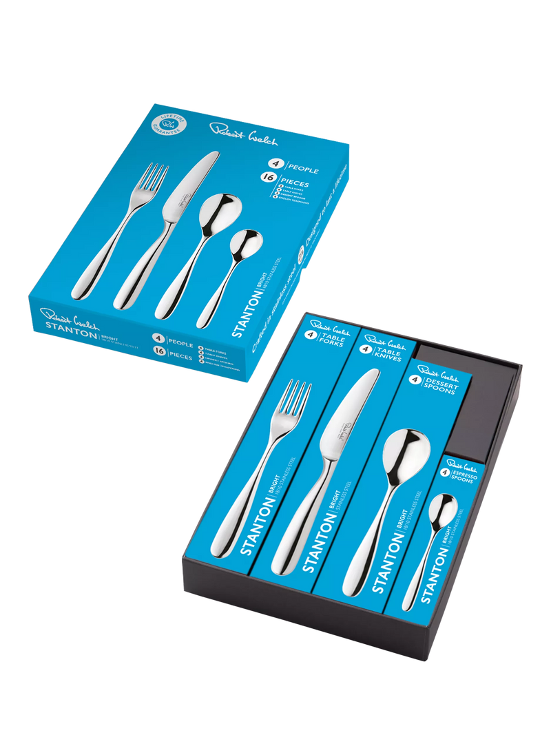 Robert Welch Stanton Bright cutlery set 16 piece, imported from the UK