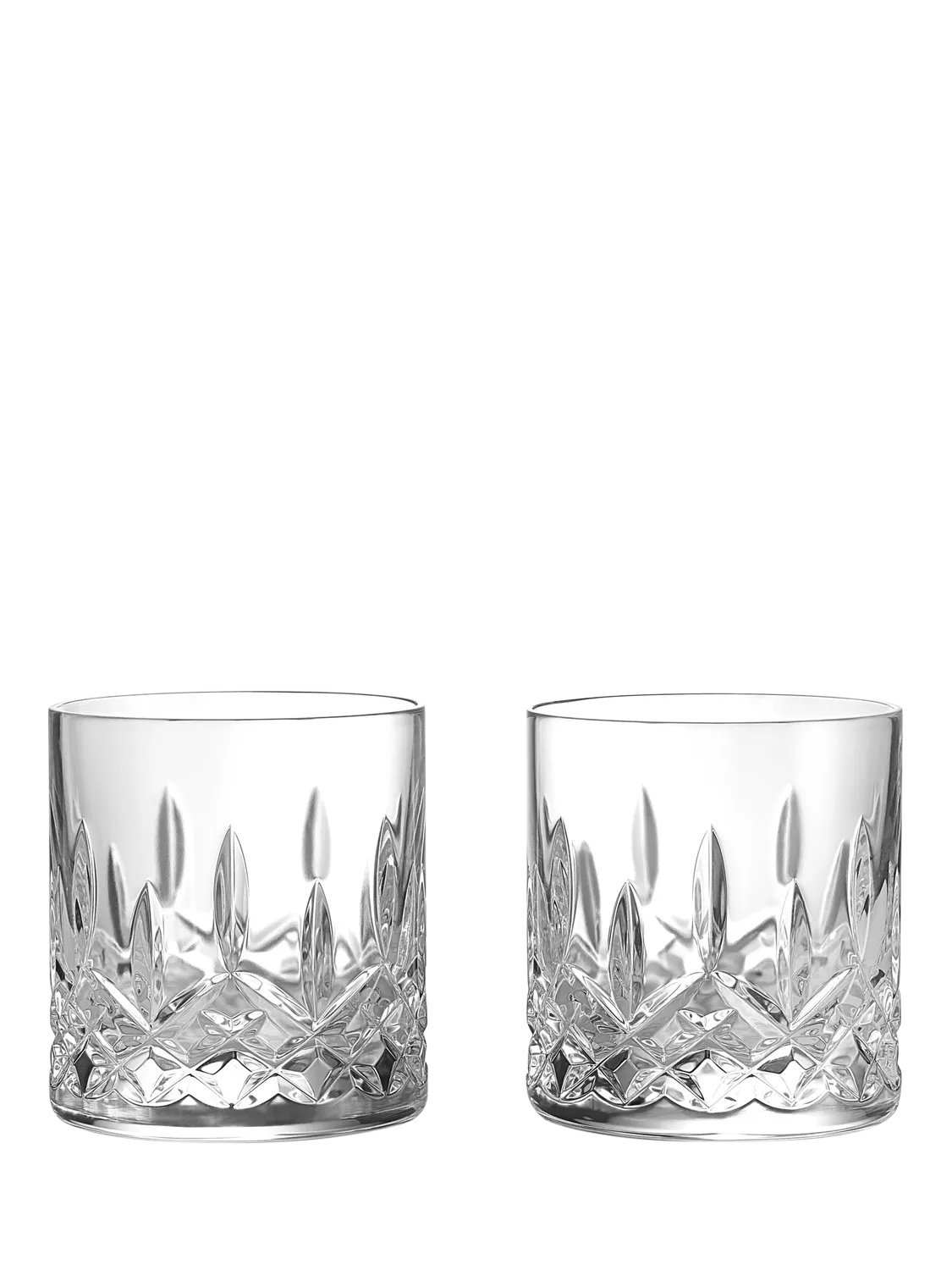 Waterford Lismore crystal whiskey tumbler set of 2 180ml - British product