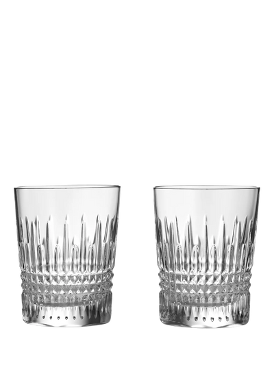 John Lewis Waterford Lismore Diamond Double Old Fashioned Crystal Whiskey Tumblers, Set of 2, 310ml- Buy online at McGrocer