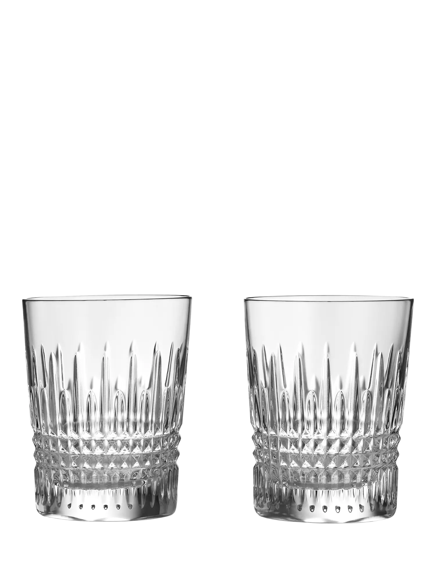 Waterford Lismore Diamond whiskey tumblers set of 2, imported from the UK