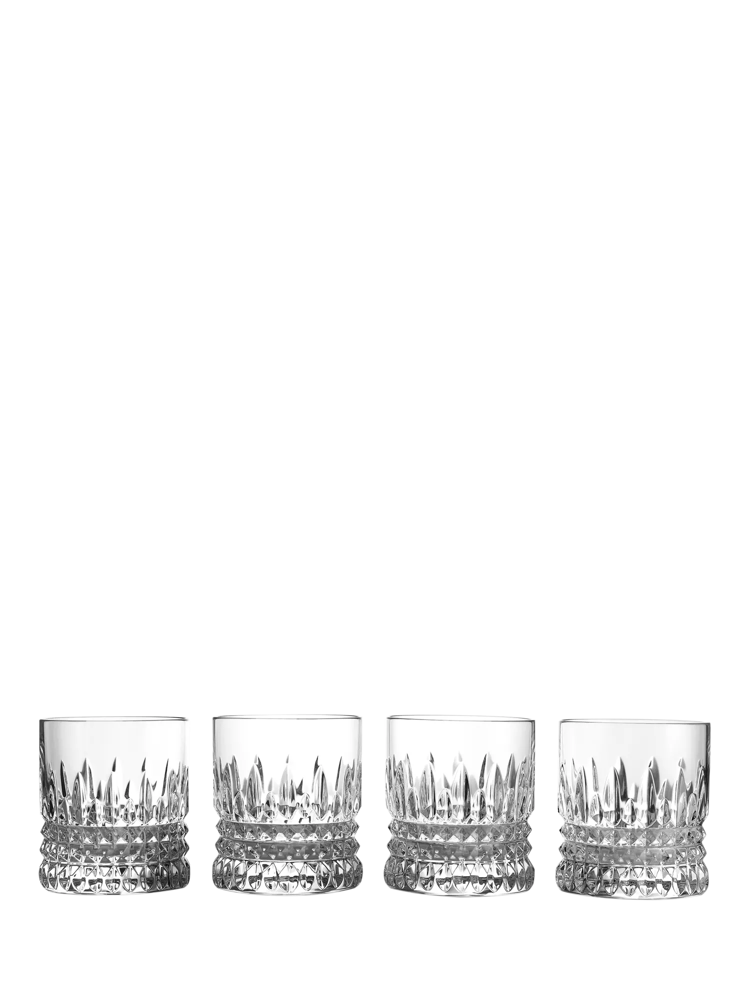 Waterford Lismore diamond cut crystal tumblers 180ml set of 4 - British product