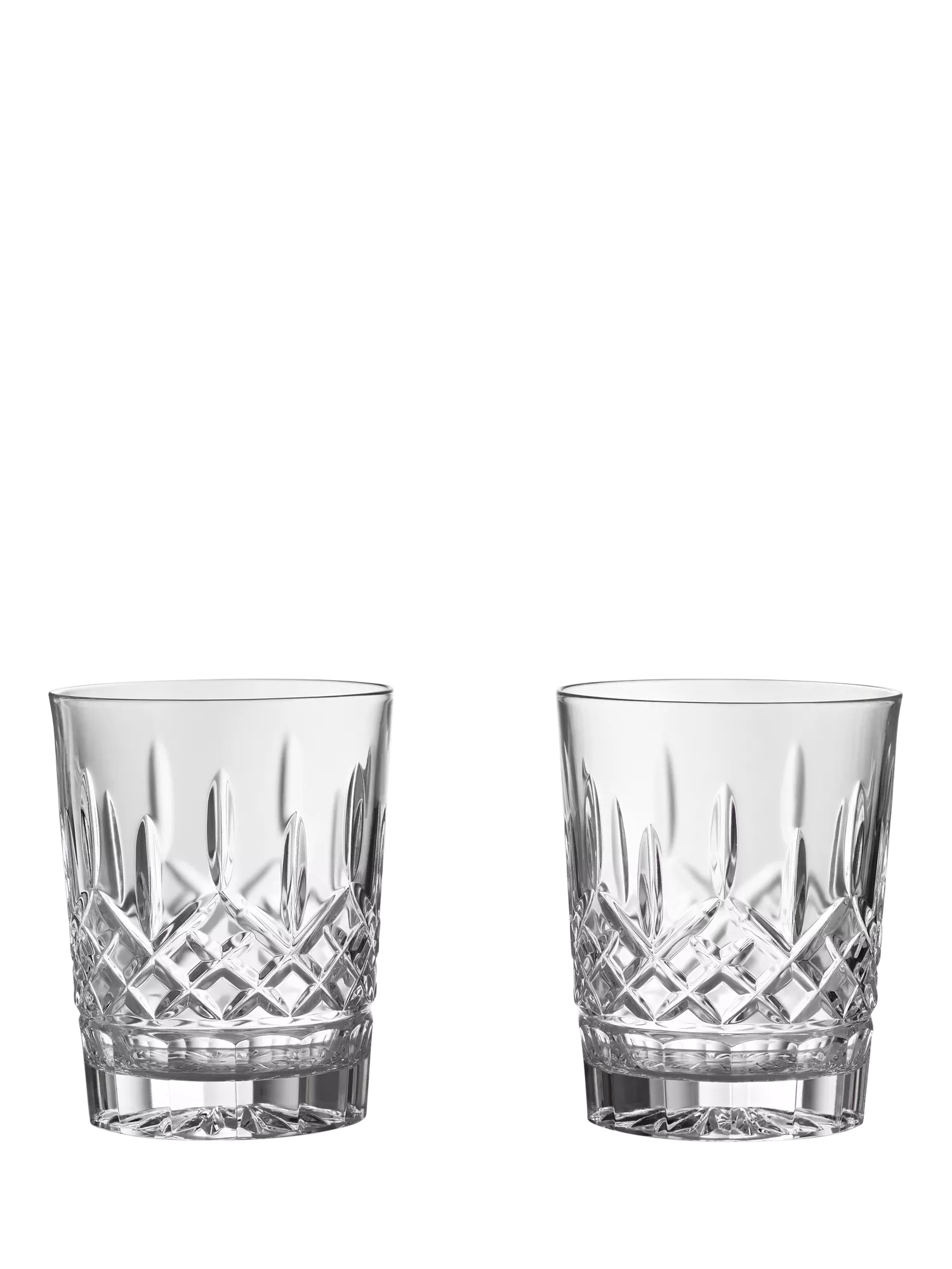 Waterford Lismore double old fashioned crystal tumblers set of 2 - British product