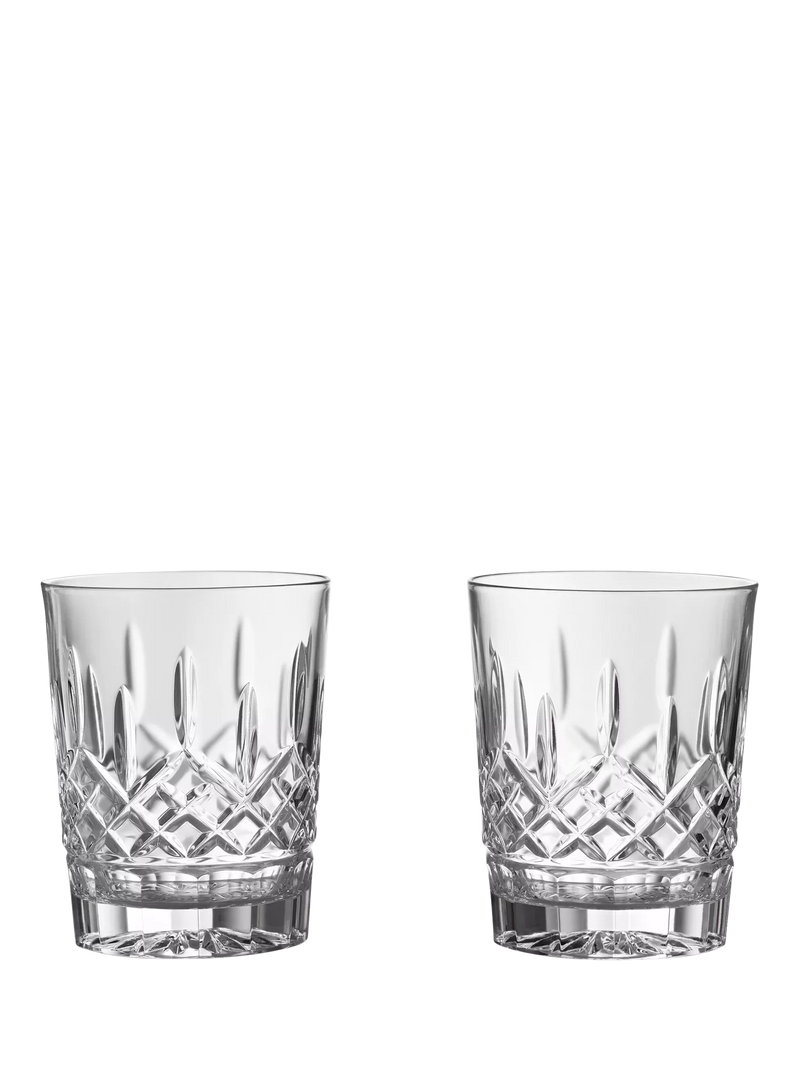 Waterford Lismore double old fashioned crystal tumblers set of 2 - British product