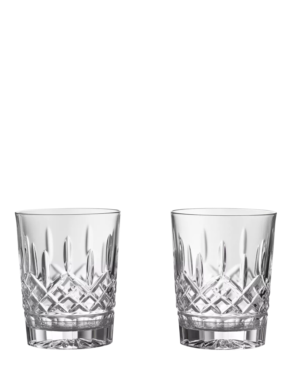 Waterford Lismore double old fashioned crystal tumblers set of 2 - British product