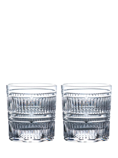John Lewis Royal Doulton Radial Cut Glass Crystal Tumbler Set of 2 290ml Clear- Buy online at McGrocer