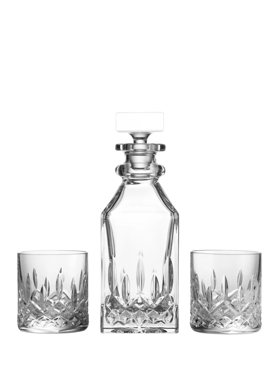 Waterford Lismore crystal decanter and tumbler gift set - British product
