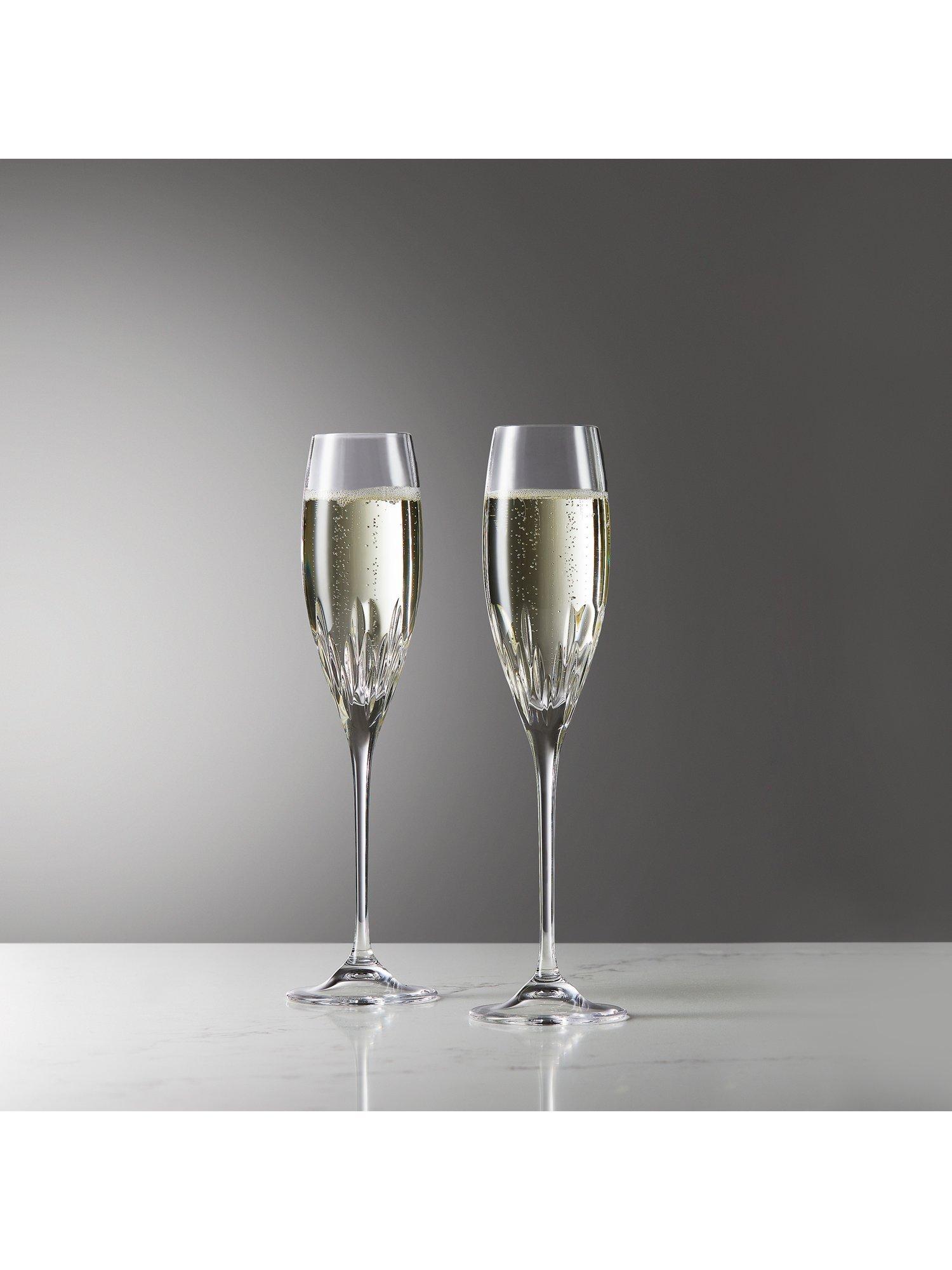 Vera Wang for Wedgwood Duchesse crystal flutes, imported from the UK