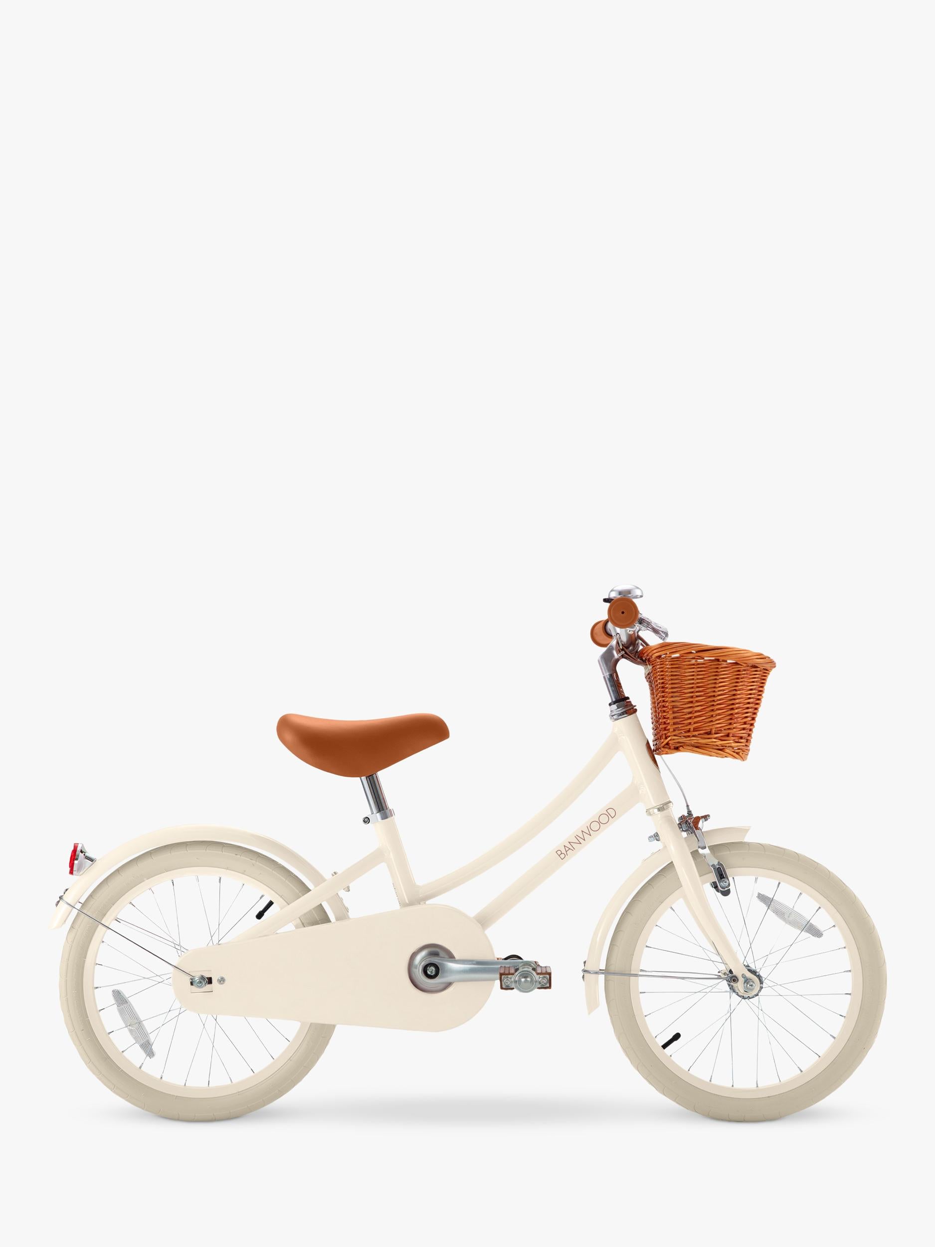 Banwood Classic 16 inch kids bike with rattan basket (British brand)