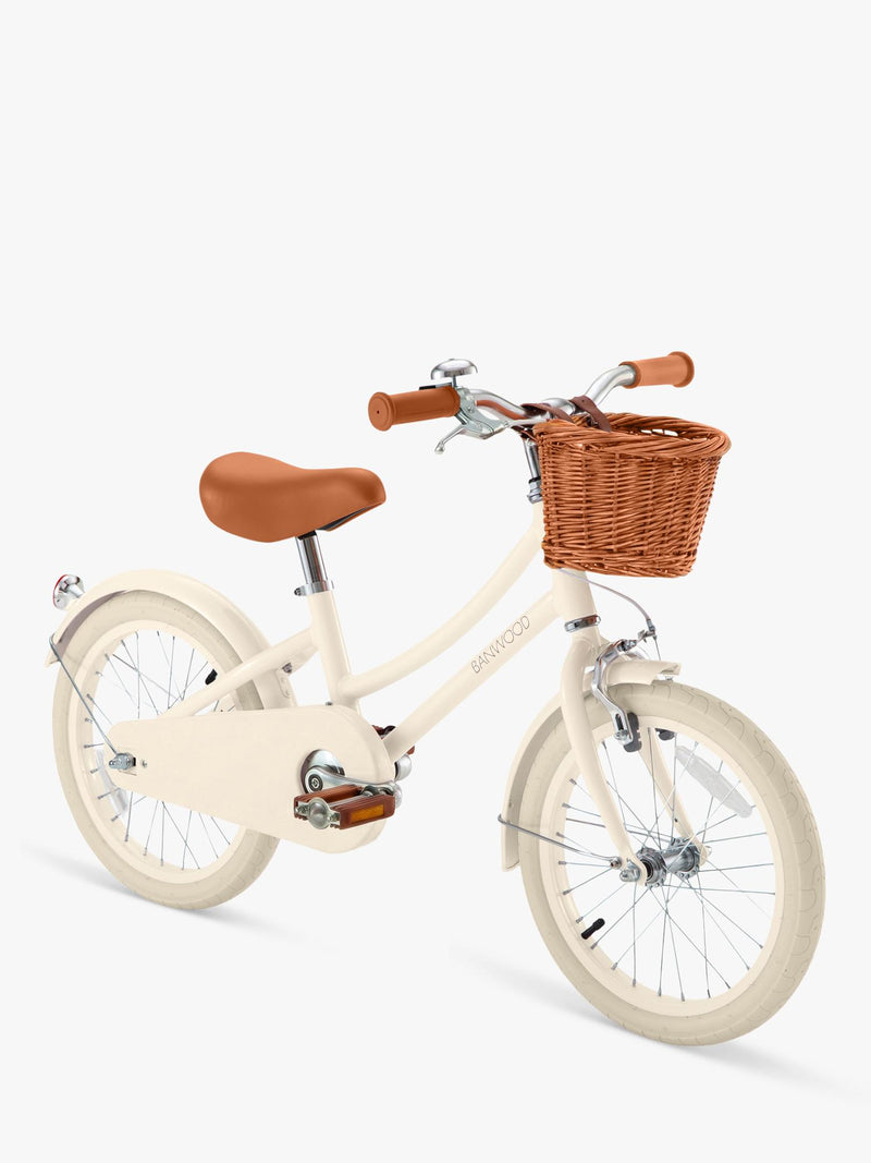 Banwood Classic 16 inch kids bike with rattan basket (British brand)