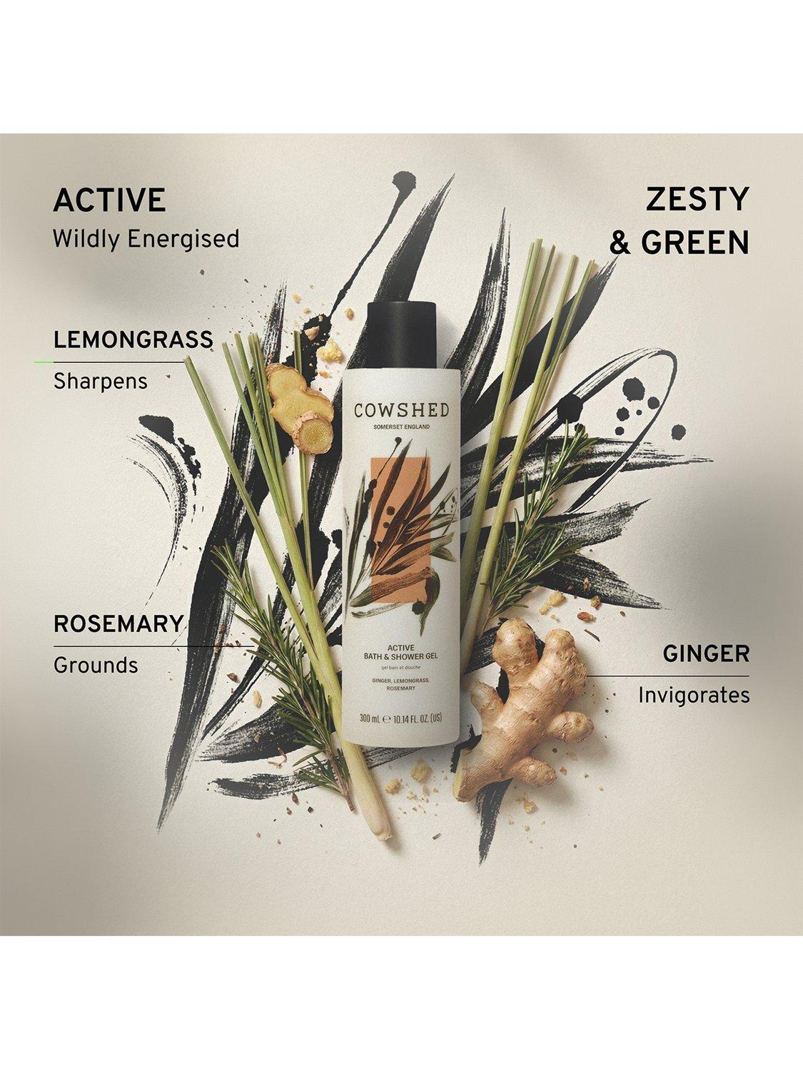 Cowshed Active Bath & Shower Gel 300ml, imported from the UK