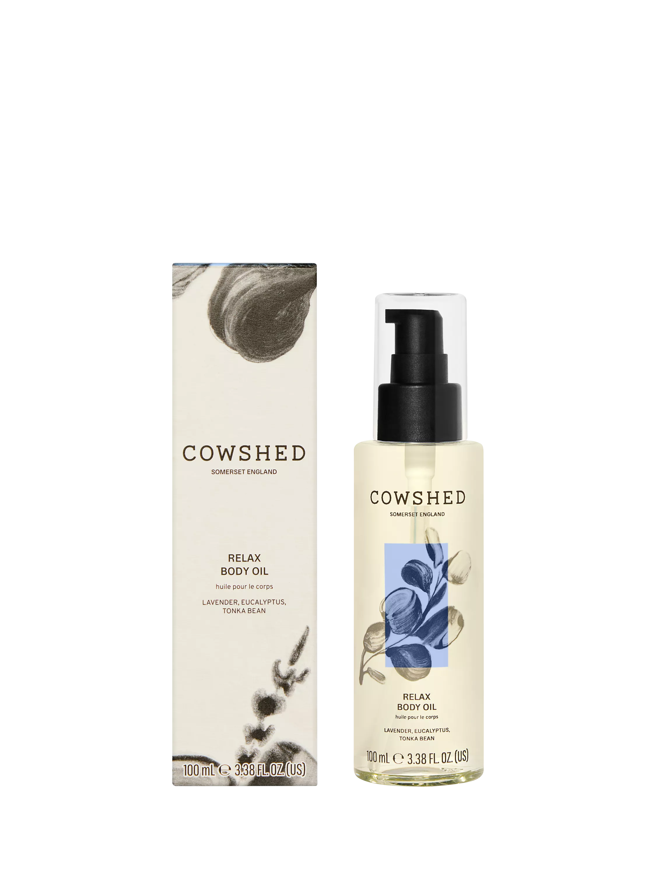 Cowshed Relax Body Oil 100ml, imported from the UK