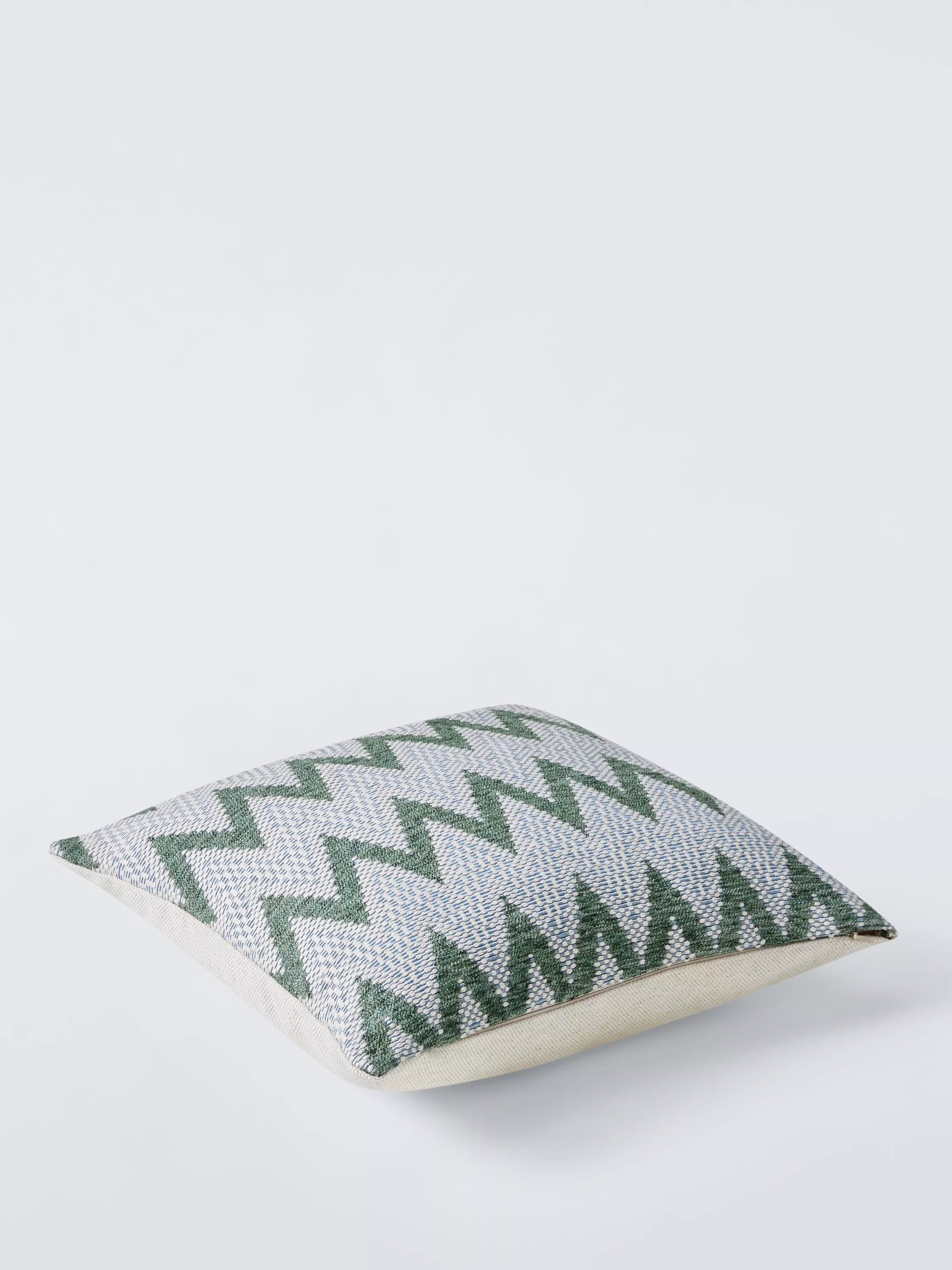 Harlequin Pine Green Zig-Zag cushion 43cm, imported from the UK