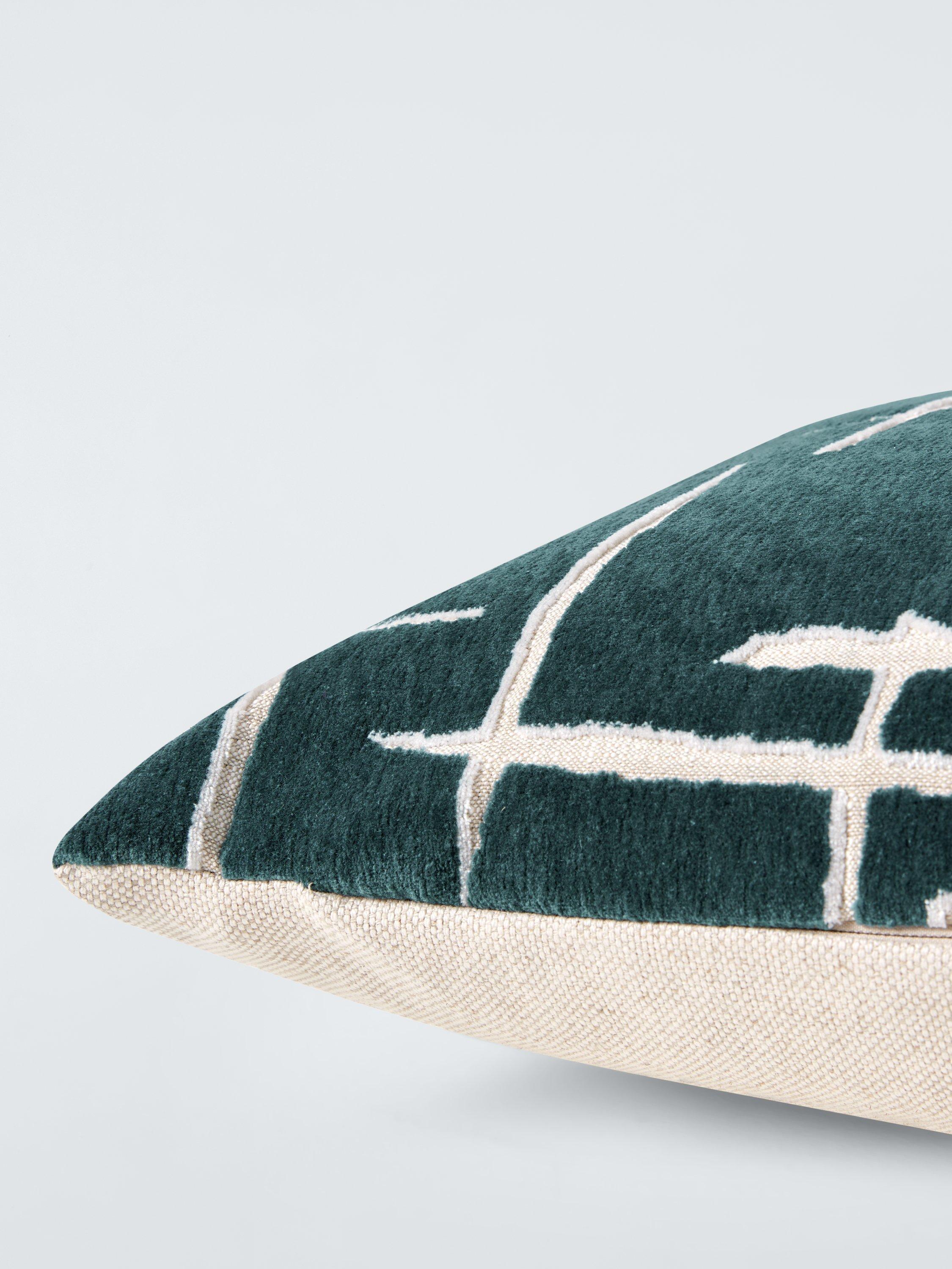 Harlequin navy velvet cushion with abstract design - British product