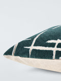 Harlequin navy velvet cushion with abstract design - British product