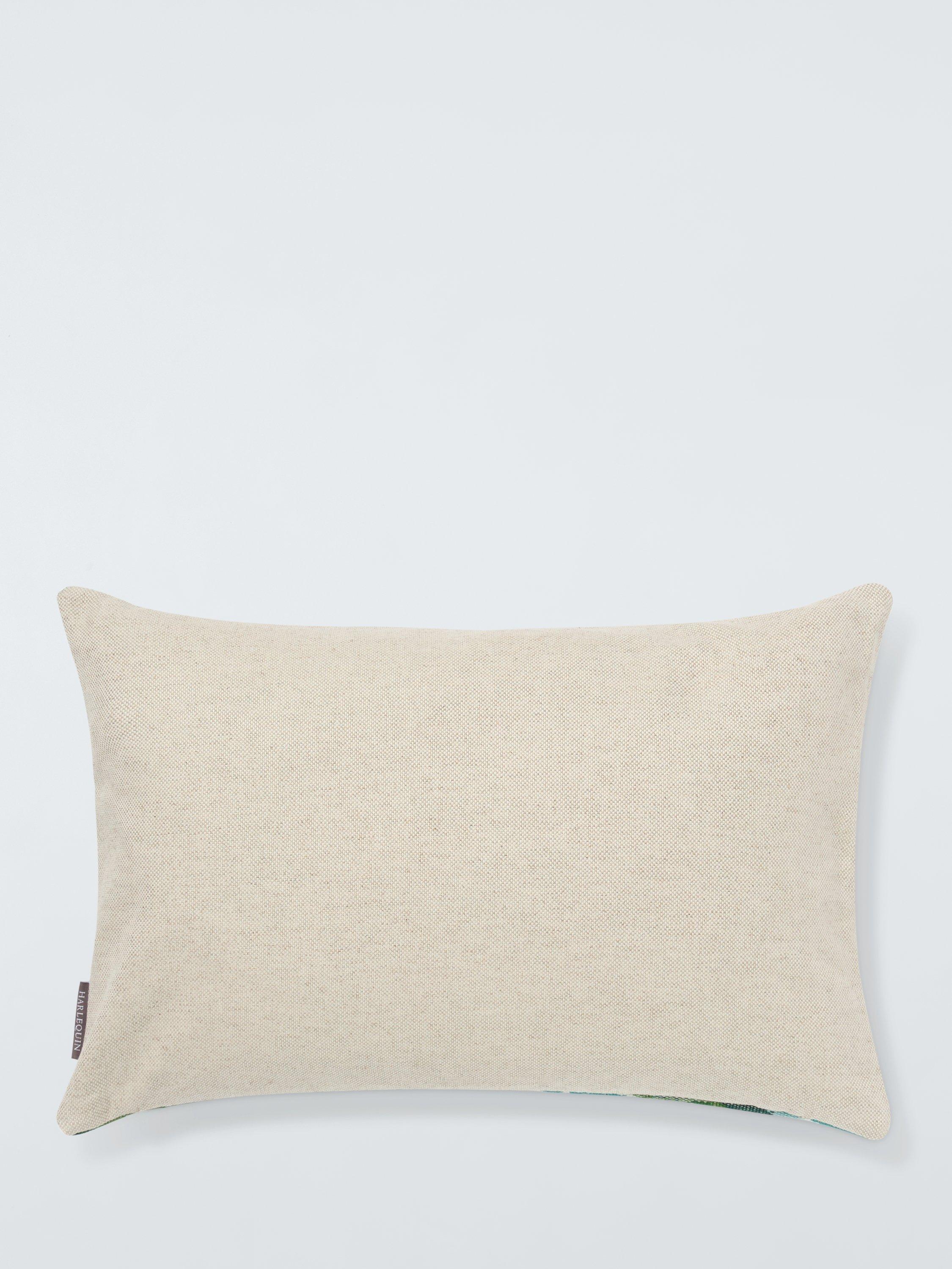 Harlequin Kilim cushion in Forest Emerald (British brand)