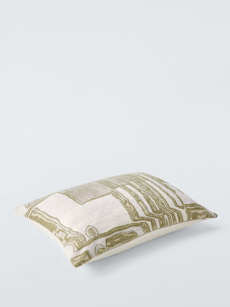 Harlequin Kiva textured cushion Moss 40x60cm, imported from the UK