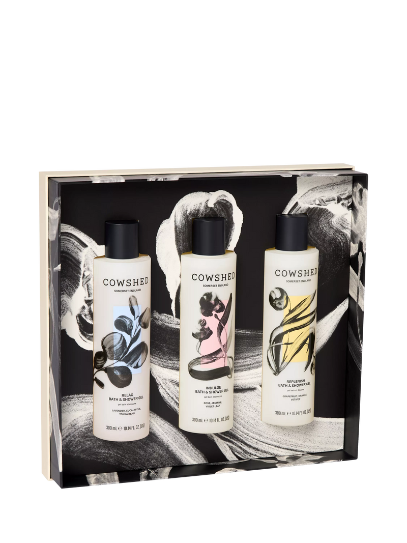 Cowshed bath shower gel trio gift set 3x300ml - British product