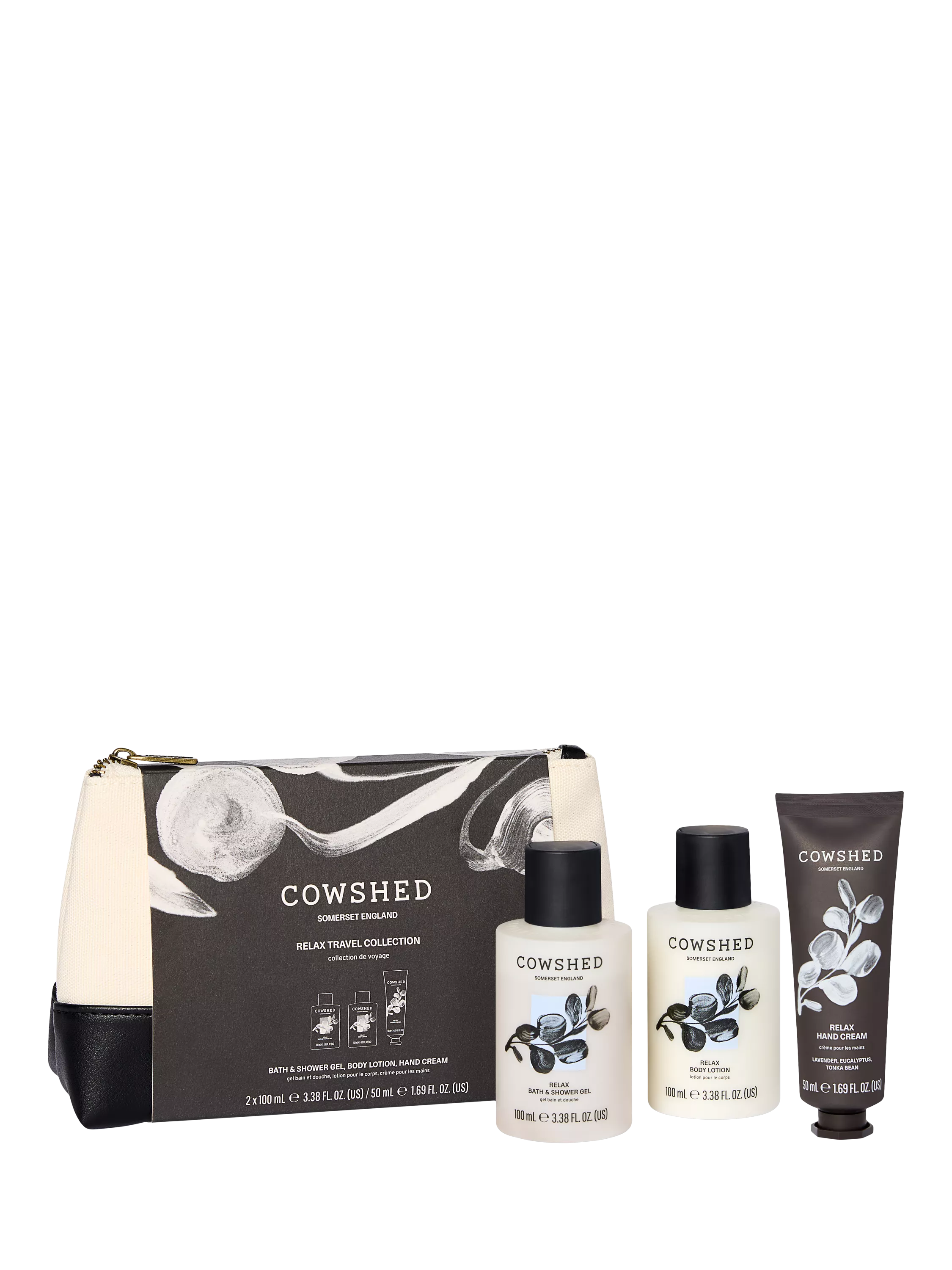 Cowshed Relax travel bodycare gift set, UK version