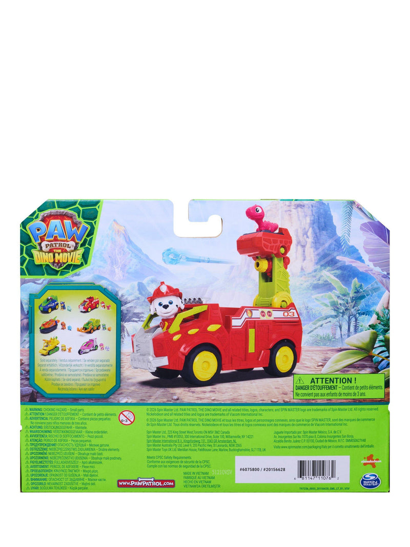 Paw Patrol Dino Rescue Firetruck toy with Marshall figure, imported from the UK
