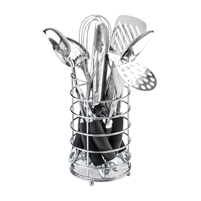 Argos Home Black 9 Piece Stainless Steel Utensil Set - British product
