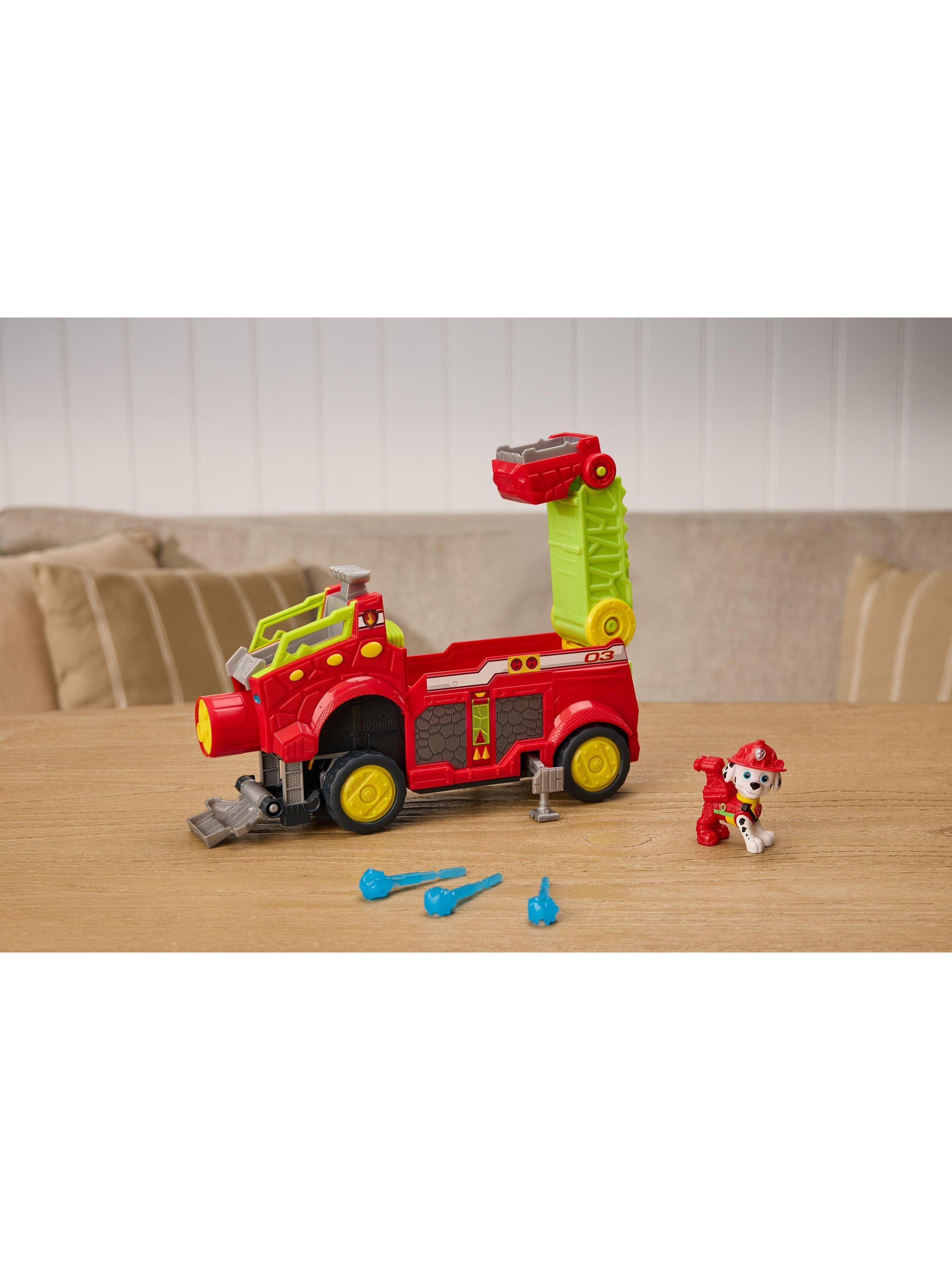 Paw Patrol Dino Rescue firetruck with Marshall figure (British brand)