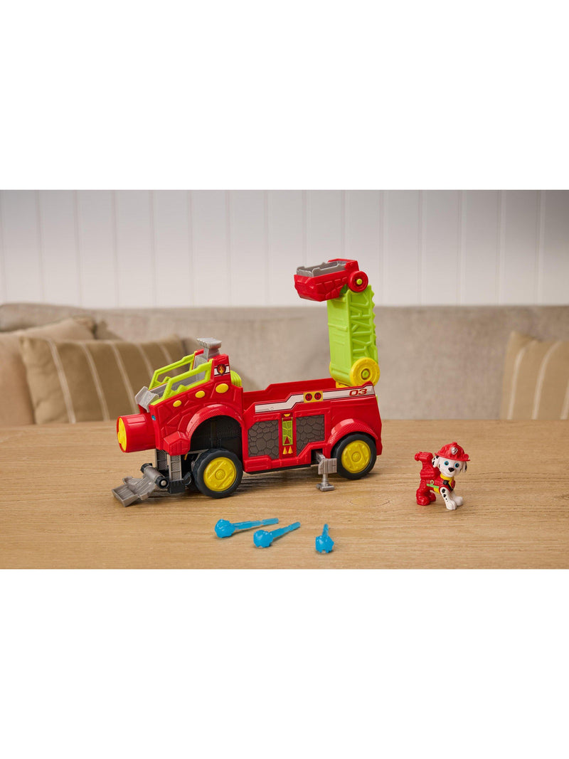 Paw Patrol Dino Rescue firetruck with Marshall figure (British brand)