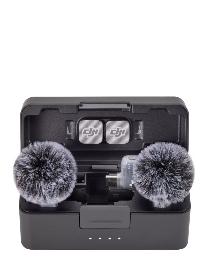DJI Mic Mini 2 wireless microphone with two transmitters and mobile receiver, imported from the UK