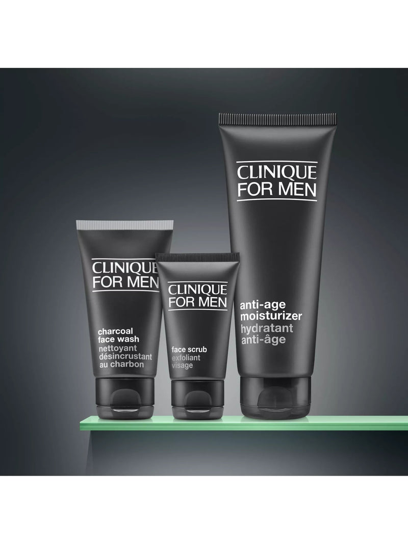 Clinique For Men gift set with moisturiser, scrub, and wash (British brand)