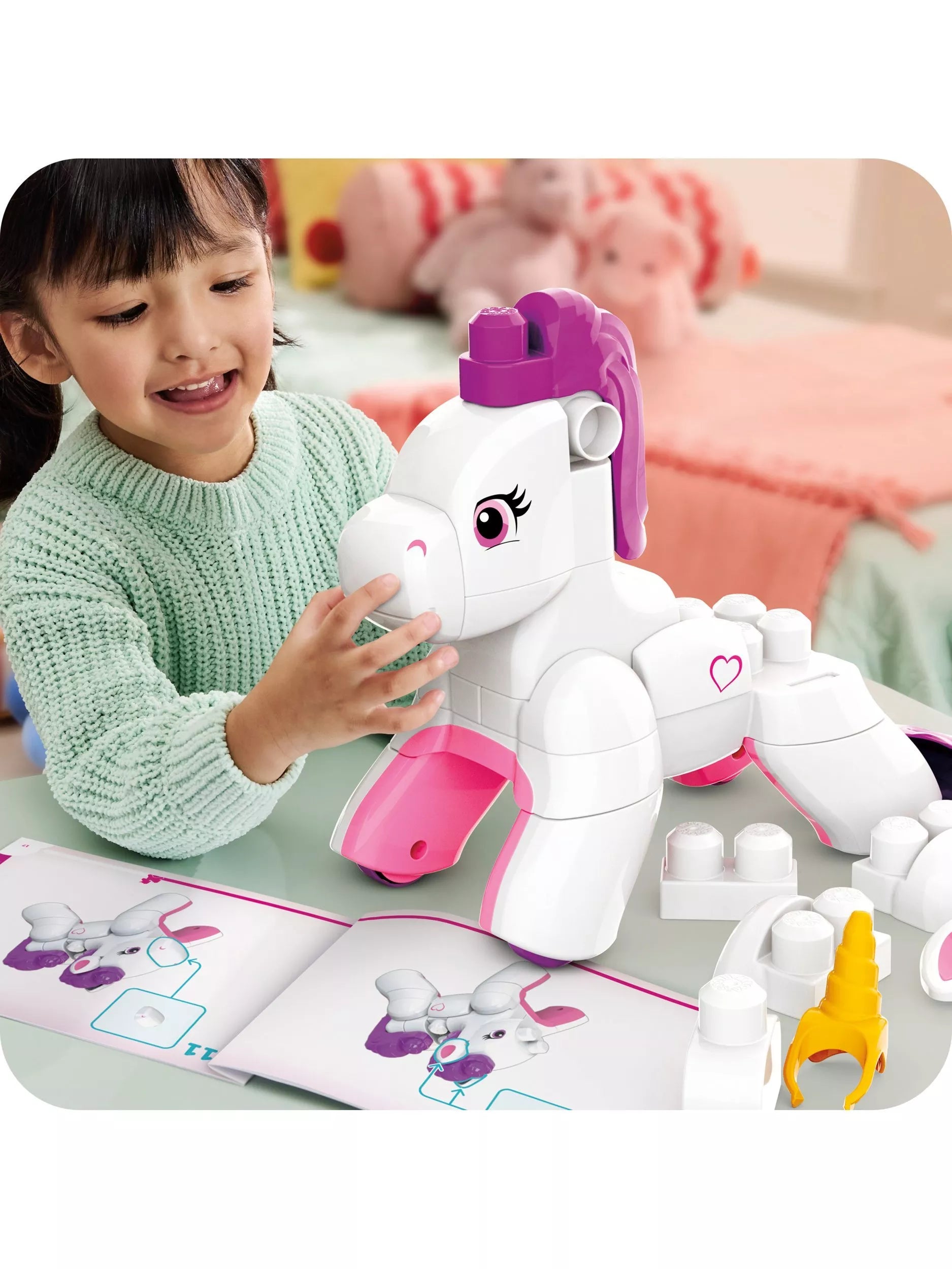 Mega Bloks Build & Enchant Unicorn 3-in-1 construction set 26 pieces (British brand)