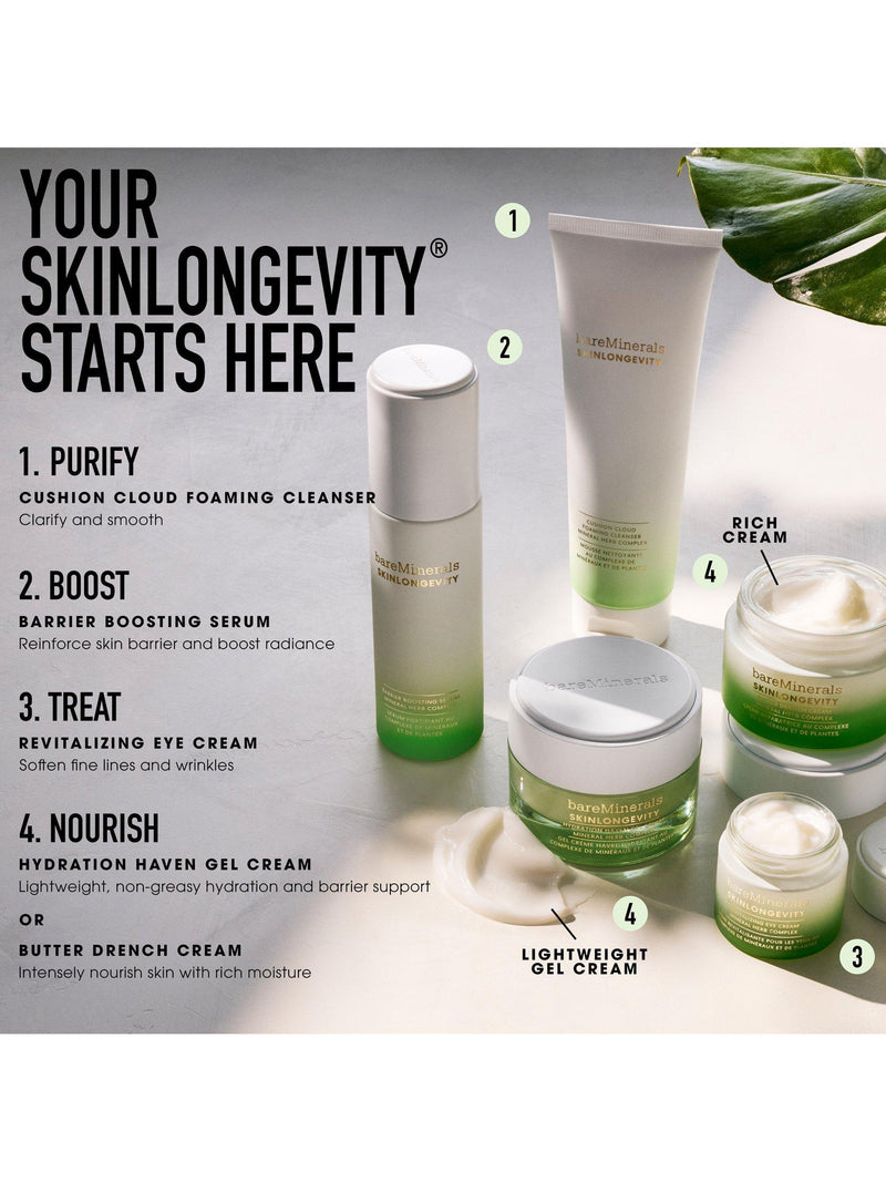 bareMinerals Skinlongevity Hydration Haven gel cream 50g, imported from the UK