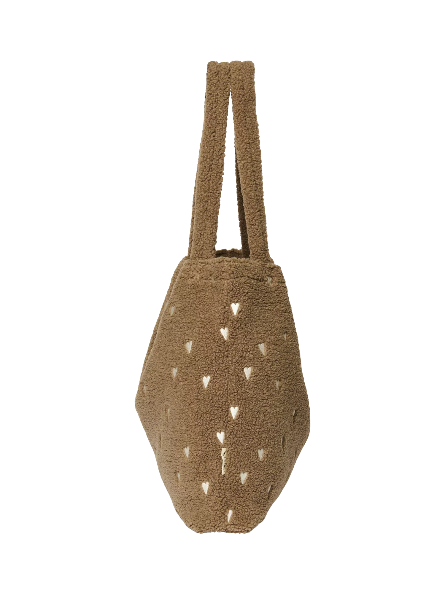 Studio Noos Teddy Collection boucle tote bag brown - British product