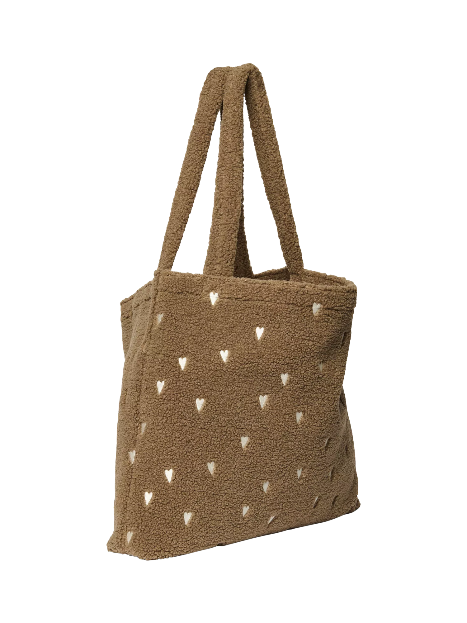 Studio Noos Teddy Collection boucle tote bag brown - British product
