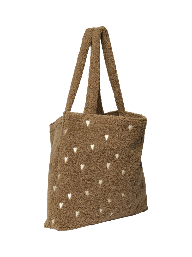 Studio Noos Teddy Collection boucle tote bag brown - British product