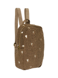 Studio Noos brown hearts boucle mini backpack, imported from the UK