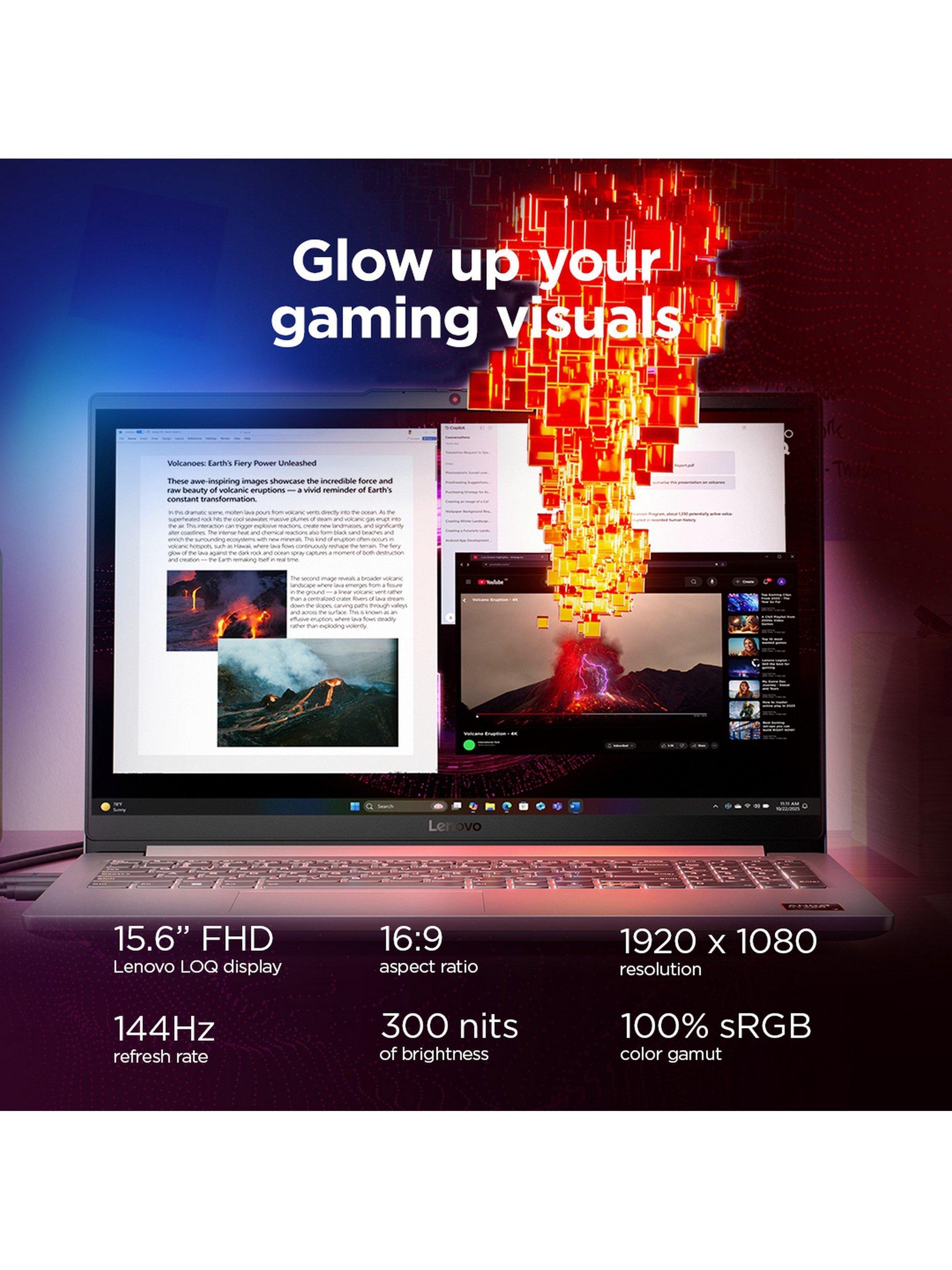 Lenovo LOQ 15.6 inch gaming laptop Ryzen 7 RTX 3050, UK version