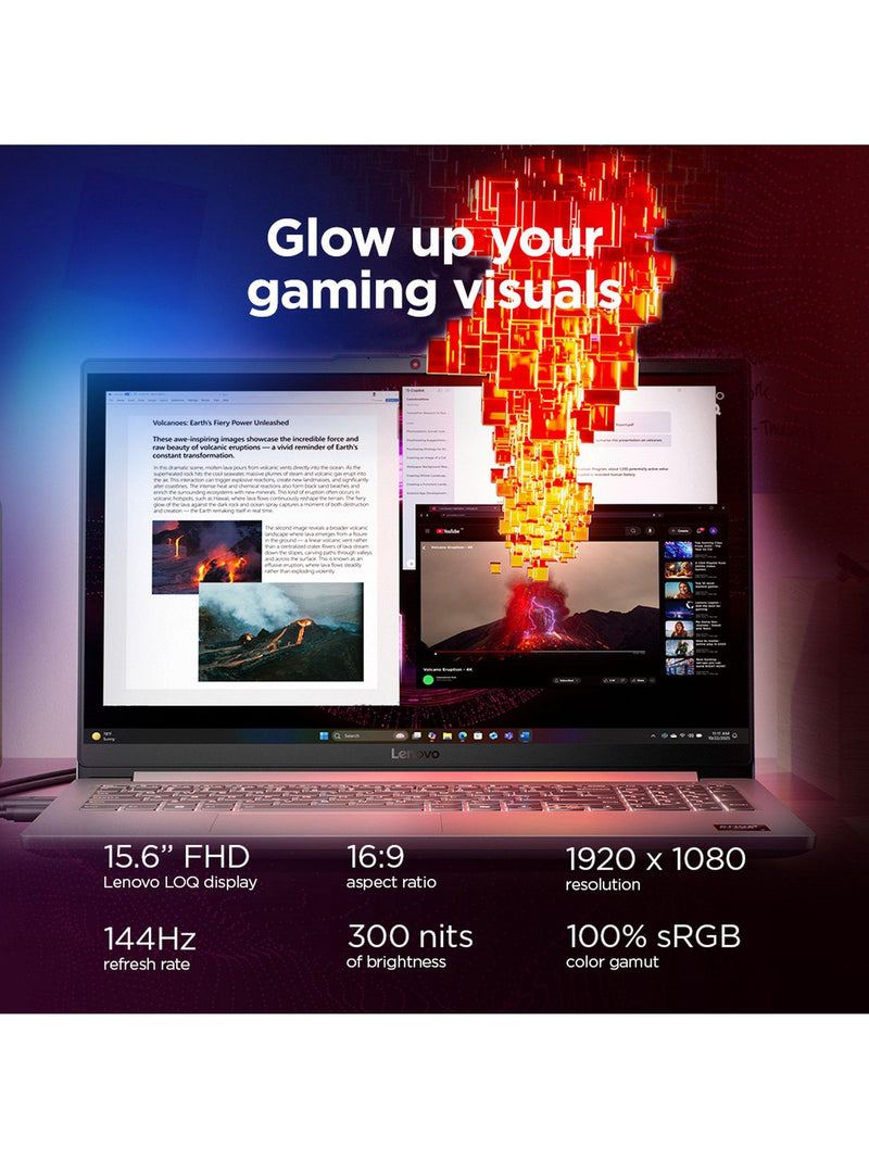 Lenovo LOQ 15.6 inch gaming laptop Ryzen 7 RTX 3050, UK version