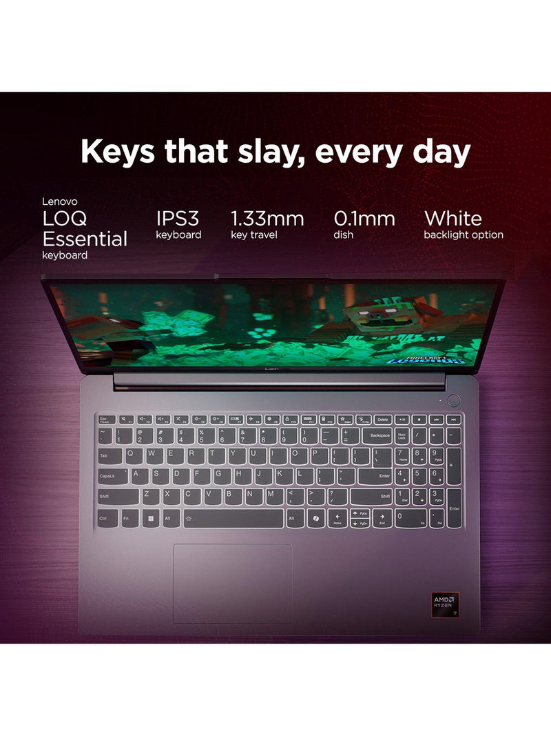 Lenovo LOQ 15.6 inch gaming laptop Ryzen 7 RTX 3050, UK version