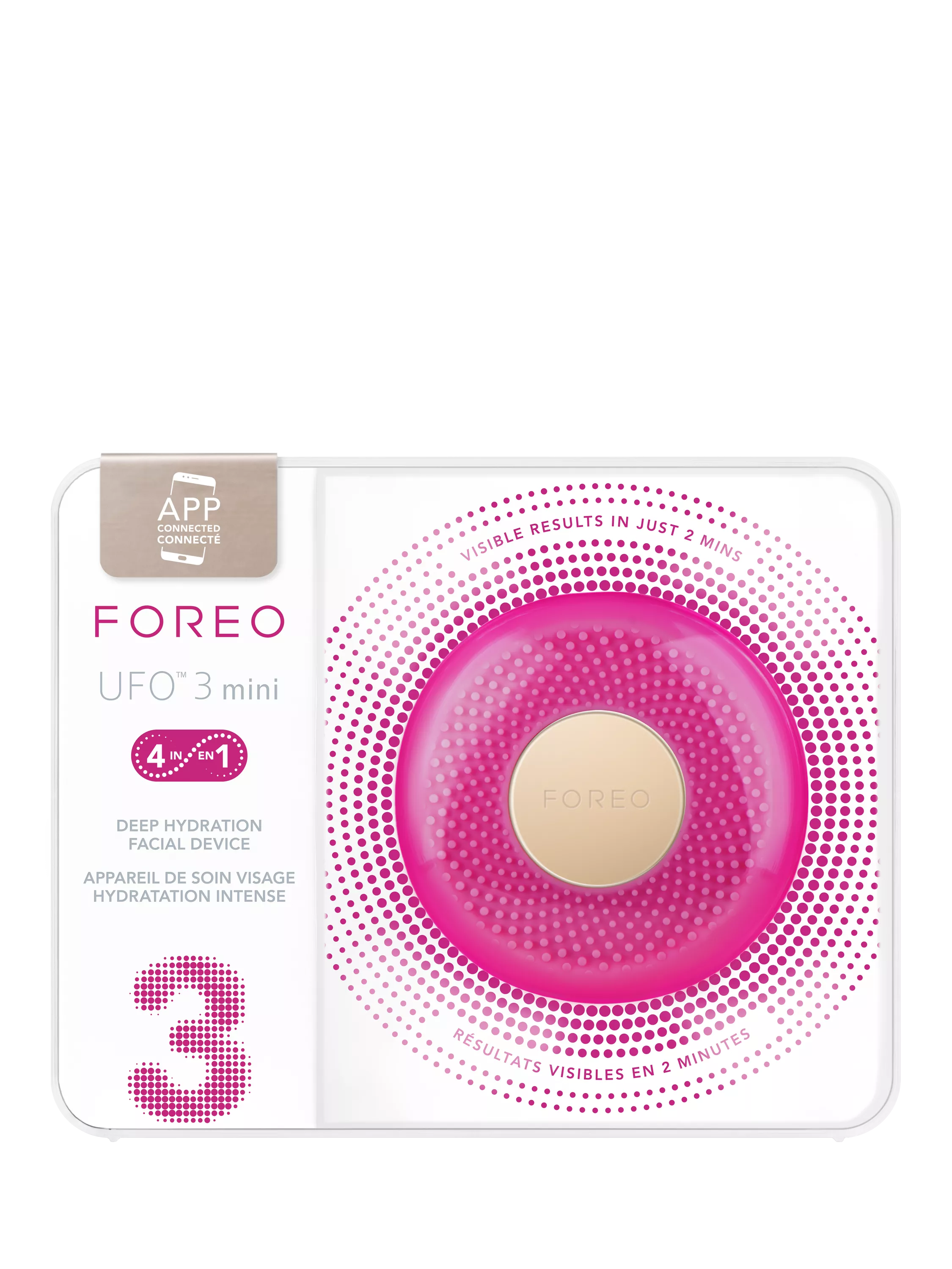 FOREO UFO 3 Mini Fuchsia facial device, UK version