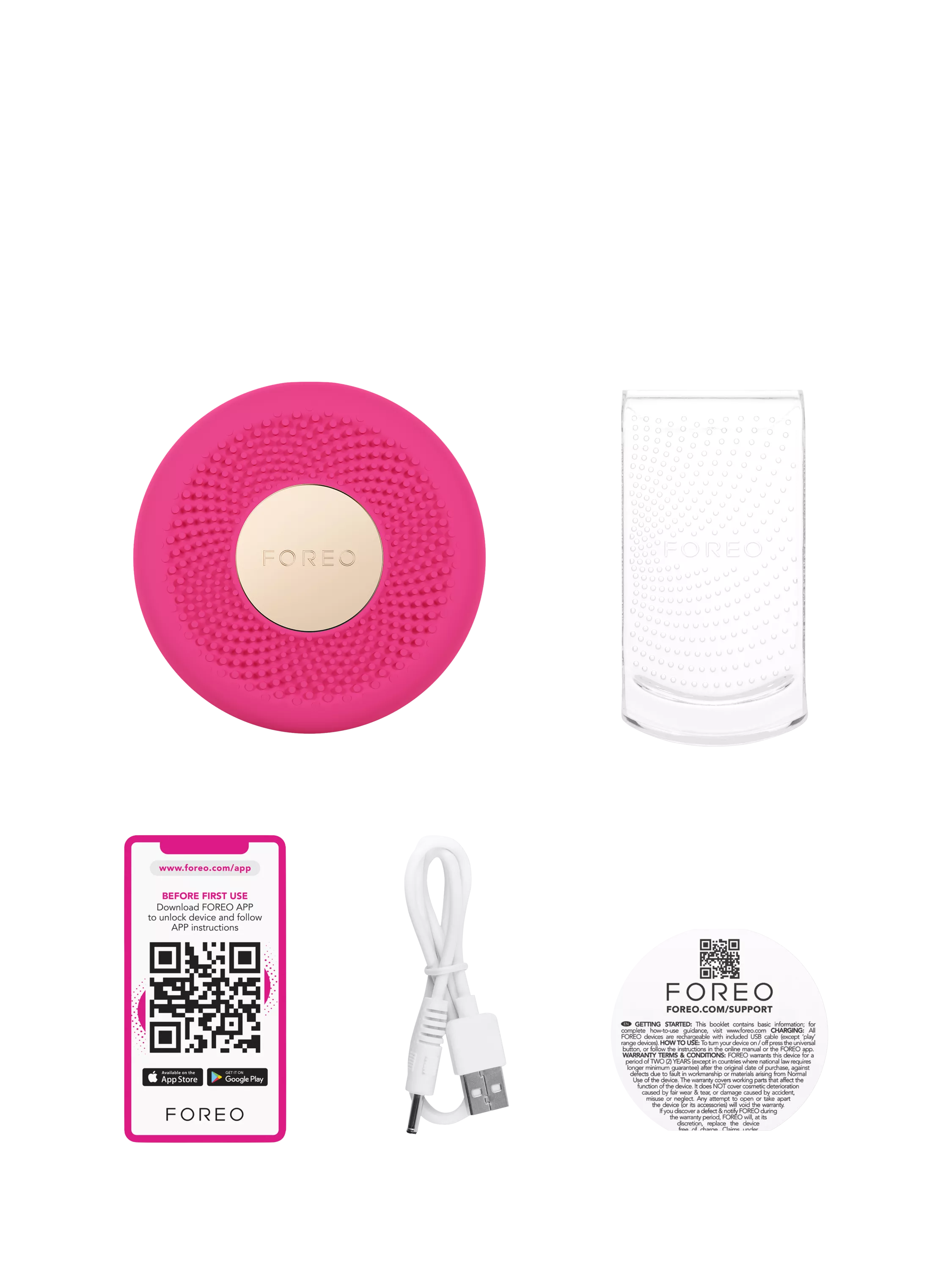 FOREO UFO 3 Mini Fuchsia facial device, UK version