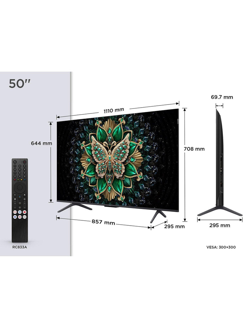 TCL 50C6K QLED Mini LED 4K smart TV 50 inch - British product
