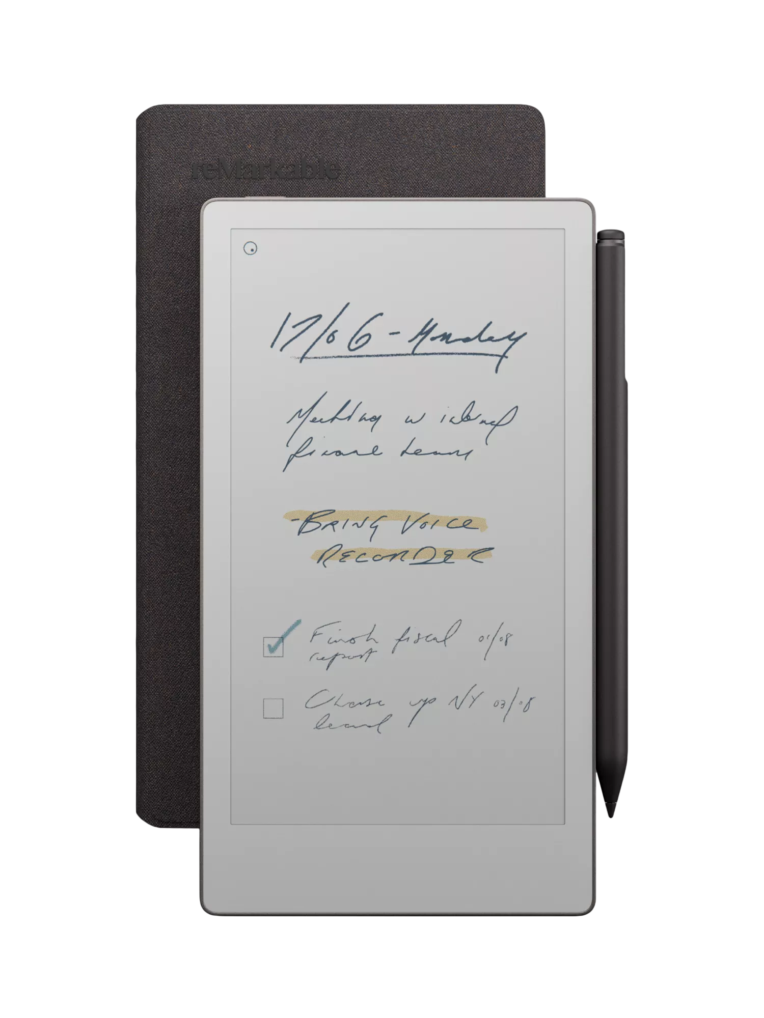 reMarkable Paper Pro Move Tablet, 7.3 Colour Display with Marker Plus & Book Folio Case