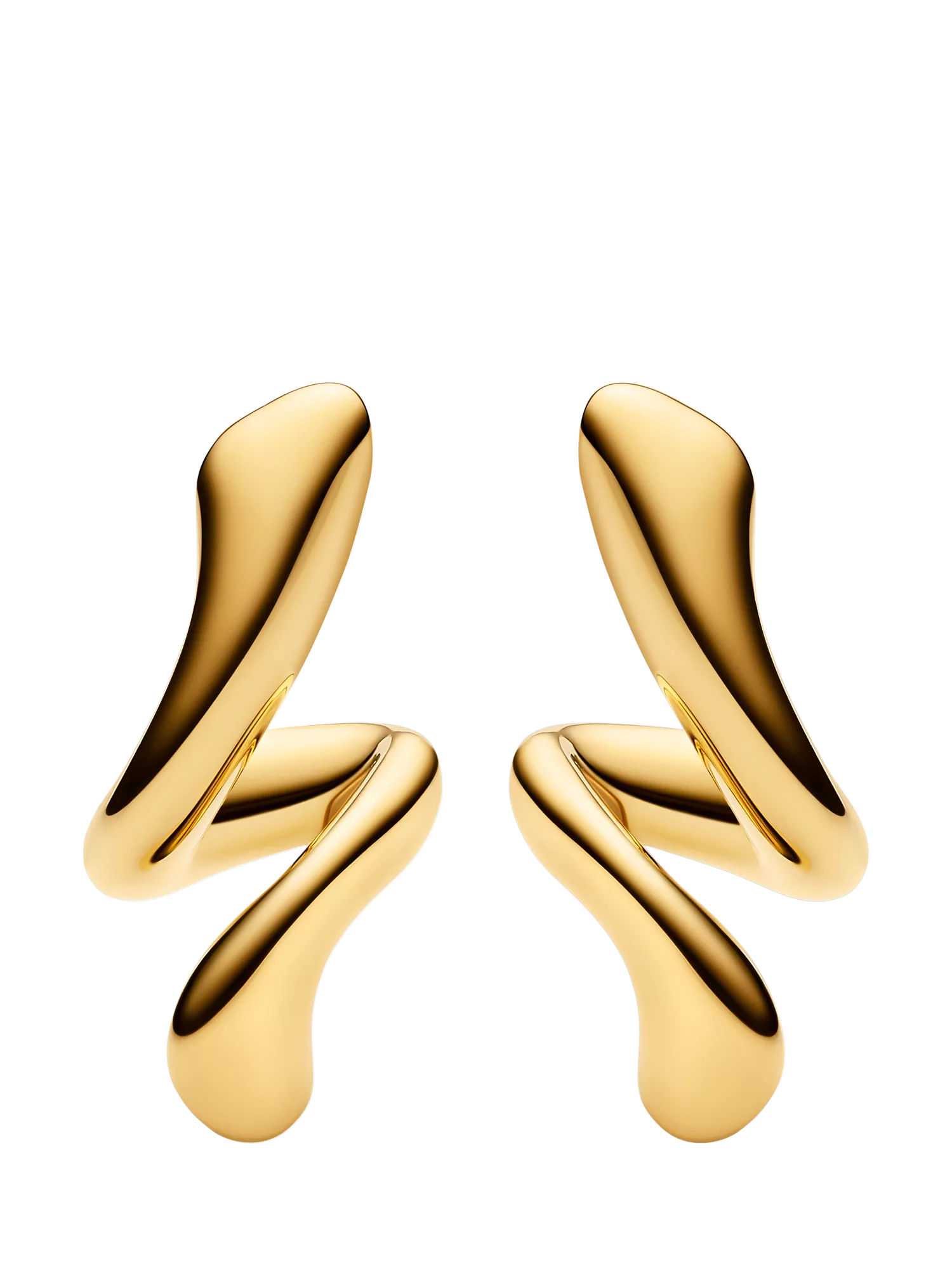 Maria Black Coil Curl Swirl stud earrings 1.7cm (British brand)