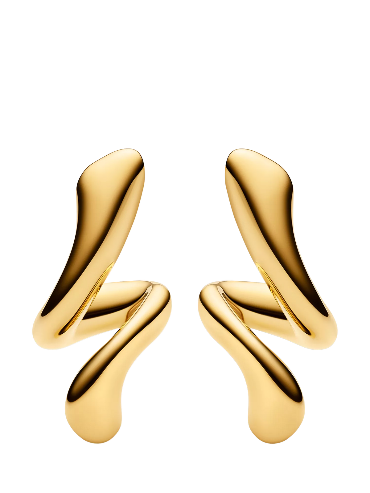 Maria Black Coil Curl Swirl stud earrings 1.7cm (British brand)