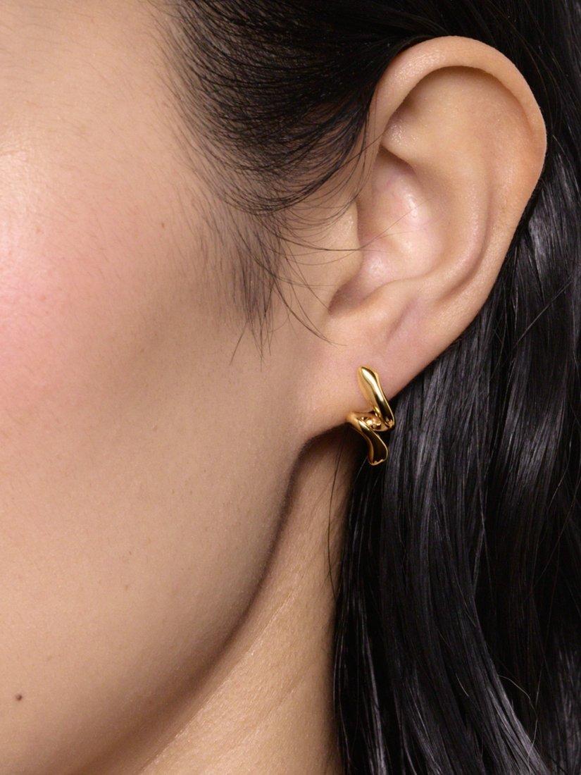 Maria Black Coil Curl Swirl stud earrings 1.7cm (British brand)