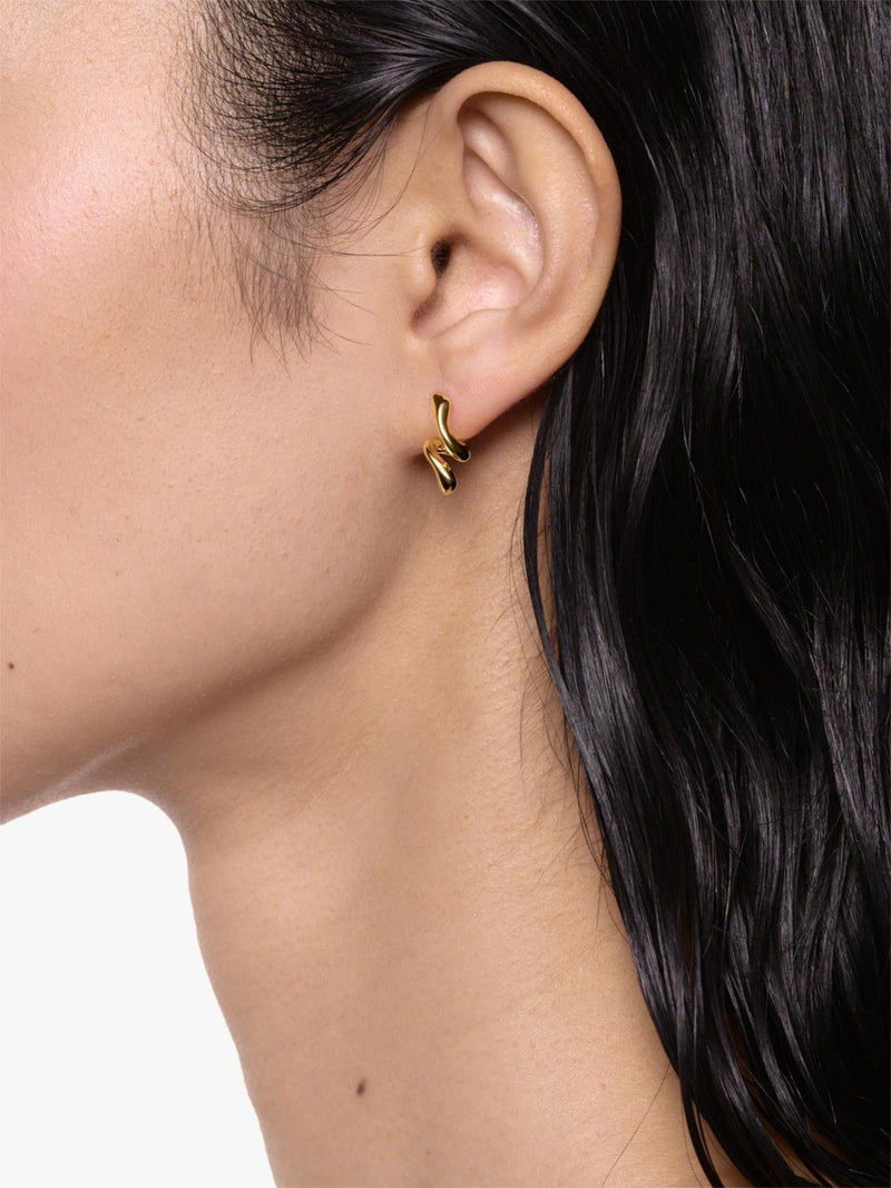 Maria Black Coil Curl Swirl stud earrings 1.7cm (British brand)