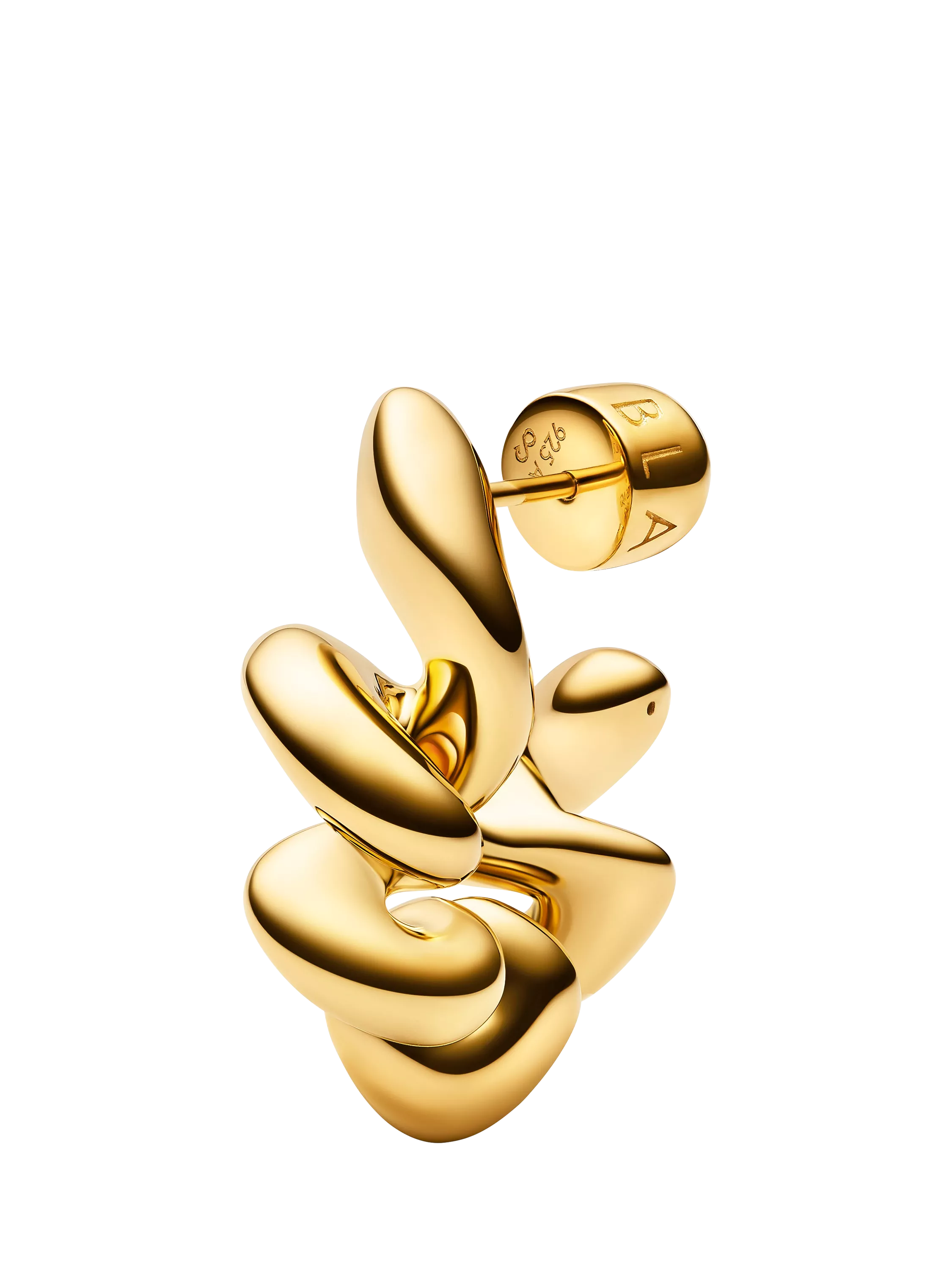 Maria Black gold-plated recycled silver coil hoop earrings, imported from the UK